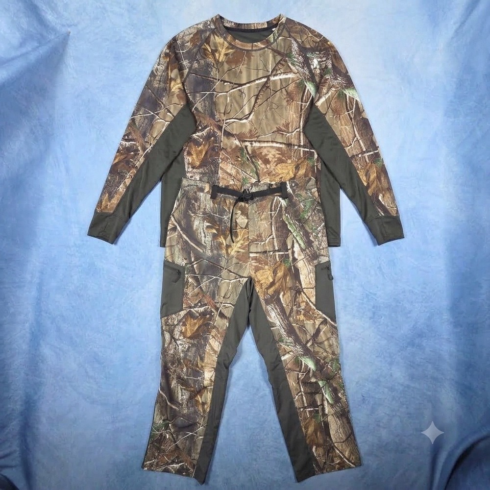 GSX Big Game Hunting Camo Set Mens 2XL Long Sleeve Top and Cargo Pants NWT